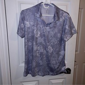 Nike Golf Womens Dri-Fit UV Floral Polo Purple Dawn